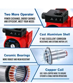 IONIX Automatic Water Pressure Pump Suitable for Hot Water Circulation, Washing Machine, RO Shower, (Blue/Red Color)