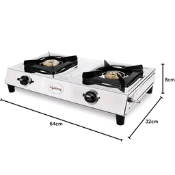 Lifelong 2 Burner Gas Stove Top for Kitchen - Manual Ignition Cooktop with Stainless Steel for Kitchen, ISI Certified & Compatible with LPG - 1 Year Manufacturer's (Silver, LLGS990)
1K+ bought in past month