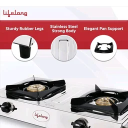Lifelong 2 Burner Gas Stove Top for Kitchen - Manual Ignition Cooktop with Stainless Steel for Kitchen, ISI Certified & Compatible with LPG - 1 Year Manufacturer's (Silver, LLGS990)
1K+ bought in past month