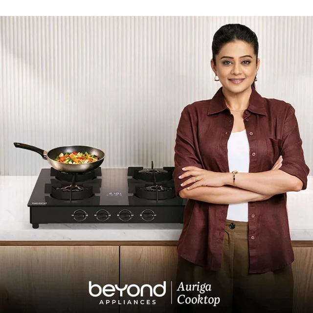 Visit the store, BEYOND BY MUKUNDA FOODS
BEYOND BY MUKUNDA FOODS
Visit the store
2.9
2.9 out of 5 stars
(14)
Beyond Appliances Auriga Pro 4 Full Brass Burner Smart Gas Stove | Auto Ignition | Digital Timer | Flame Failure Device | Toughened Glass | ISI Certified, LPG & PNG Compatible, PAN India Service
49%
off
Product Images and Videos (AI-Generated Alt Text)