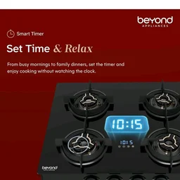 Visit the store, BEYOND BY MUKUNDA FOODS
BEYOND BY MUKUNDA FOODS
Visit the store
2.9
2.9 out of 5 stars
(14)
Beyond Appliances Auriga Pro 4 Full Brass Burner Smart Gas Stove | Auto Ignition | Digital Timer | Flame Failure Device | Toughened Glass | ISI Certified, LPG & PNG Compatible, PAN India Service
49%
off
Product Images and Videos (AI-Generated Alt Text)