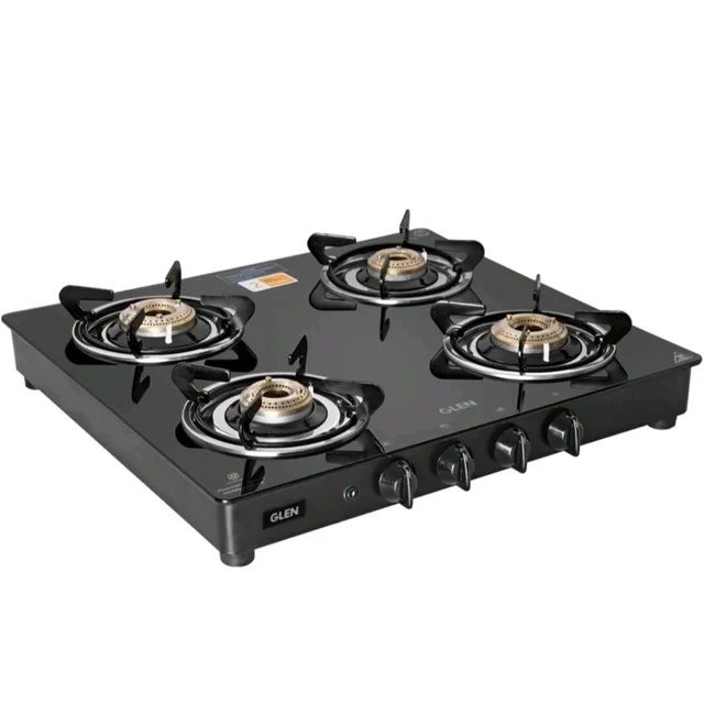 Glen 4 Burner Toughened Glass Top LPG Gas Stove 55 cm | Auto Ignition | Brass Burners | 360 Revolving Inlet Nozzle | Black | ISI Certified | 2 Years Warranty | 1043GTBBBLAI
Amazon's Choice