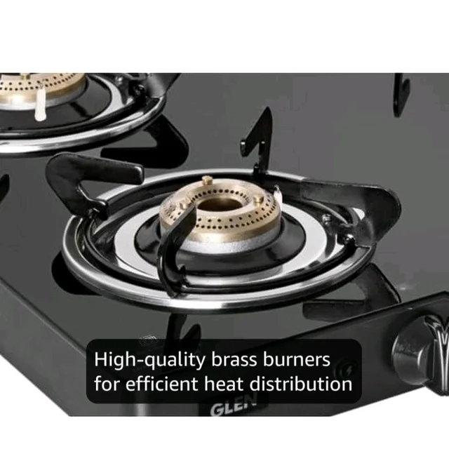 Glen 4 Burner Toughened Glass Top LPG Gas Stove 55 cm | Auto Ignition | Brass Burners | 360 Revolving Inlet Nozzle | Black | ISI Certified | 2 Years Warranty | 1043GTBBBLAI
Amazon's Choice