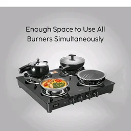 Glen 4 Burner Toughened Glass Top LPG Gas Stove 55 cm | Auto Ignition | Brass Burners | 360 Revolving Inlet Nozzle | Black | ISI Certified | 2 Years Warranty | 1043GTBBBLAI
Amazon's Choice
