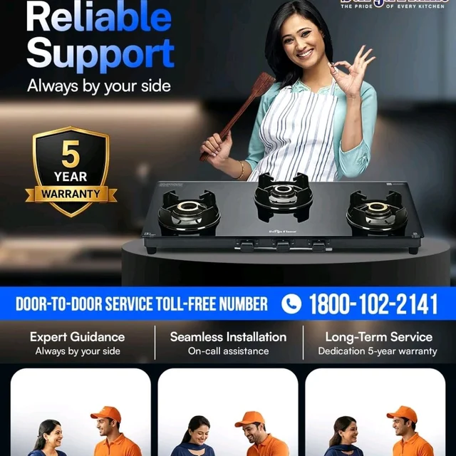 Surya Flame Neo Turbo Gas Stove 3 Burners | 5 Years Warranty | 3 Burner Gas Stove Glass Top, Stove 3 Burner, ISI Certified, 6G Brass Burners with Jumbo Burner, Flame Guard Pan Support & Metal knobs