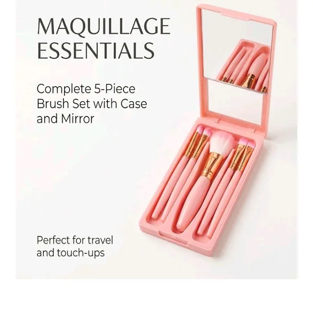 Brand: Generic
5 Pcs Makeup Brush Set with Mirror and Pink Travel Case
Travel-Friendly, Includes Mirror, Pink Case, 5 Brushes, Portable Design
60%
off