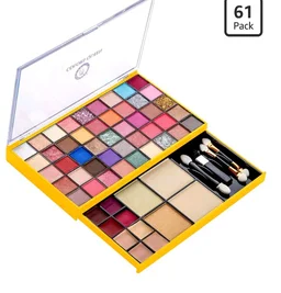 Colors Queen Makeup Kit With 45 Highly Pigmented Matte, Shimmery & Glittery Eyeshadows, 6 Lipsticks, 2 Contours, 2 Highlighters, 2 Compact Powder & 4 Brush Applicator
