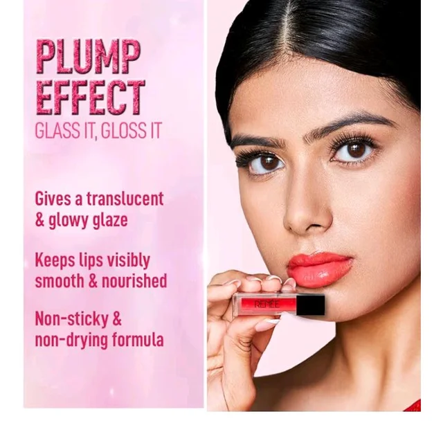 RENEE Shine Forever Lip Gloss Combo of 10 l Non-Sticky, Hydrating, Nourishing l Long-lasting, Smooth, Moisturizing Effect l Shea Butter & Vitamin E Infused l Travel Friendly l Ideal Gifting