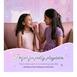 Princess by RENEE Dear Diary Makeup Kit For Kids & Preteens | With 8 Eyeshadows, 2 Blushers, 2 Lipsticks, 2 Lip Gloss Solid, 2 Glitter Gels, 3 Brushes | Dermatologically Tested, Easy To Wash | 1 Unit