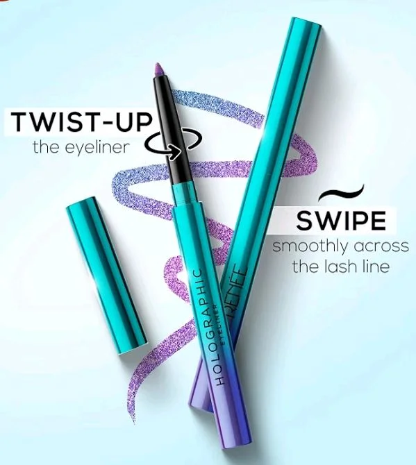 RENEE Holographic Eyeliner 01 Earth, Smudge-Proof & Long-Lasting, Easy Glide & Quick-Drying Formula with Monochrome Effect, Intense Color Pay-Off, Infused with Vitamin E, 0.4gm
