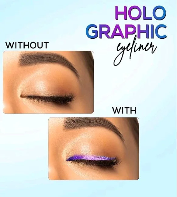 RENEE Holographic Eyeliner 01 Earth, Smudge-Proof & Long-Lasting, Easy Glide & Quick-Drying Formula with Monochrome Effect, Intense Color Pay-Off, Infused with Vitamin E, 0.4gm