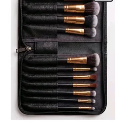 Hogaa Cosmetics Makeup Brush Kit with Leather Zip Case
11-Piece Brush Set, Rose Gold Ferrules, Faux Leather Case, Face & Eye Brushes, Travel Friendly