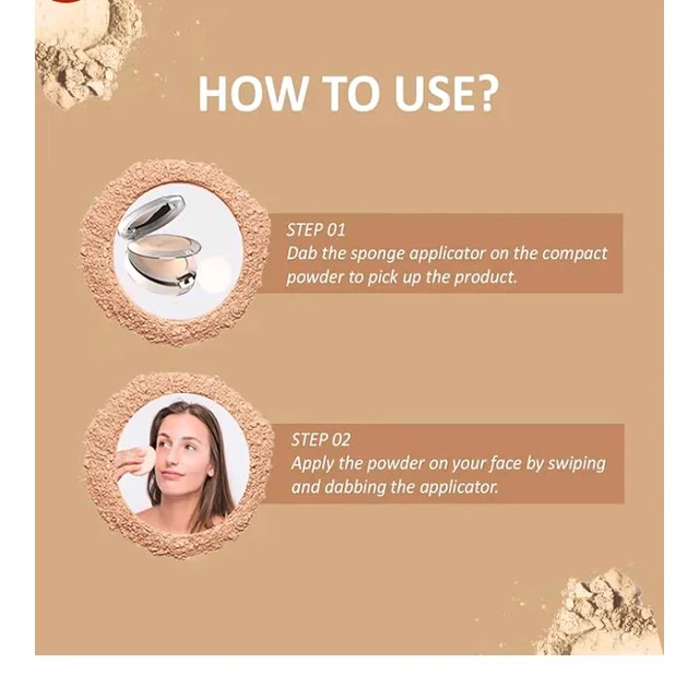 Glam21 BB Powder 2-in-1 Compact Powder Matte Finish & Oil Free | Matte & Shimmer Shades | Instant Weightless Finish Look | Long-lasting | Poreless Soft Skin | 20gm, Natural-02