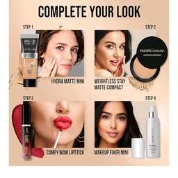 FACESCANADA Weightless Stay Matte Finish Compact Powder - Natural, 9g | Non Oily Matte Look | Evens Out Complexion | Hides Imperfections | Blends Effortlessly | Pressed Powder For All Skin Types