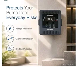 Crompton INTELLISENSE Pump Smart Panel | Automatic Water Level Controller |Control Panel| Auto/Manual Mode | 12 Months Warranty |Overhead & Underground Tanks
50+ bought in past month