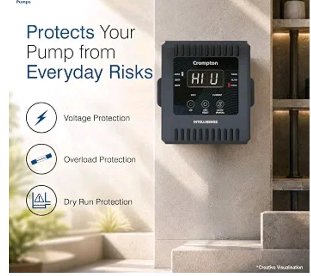 Crompton INTELLISENSE Pump Smart Panel | Automatic Water Level Controller |Control Panel| Auto/Manual Mode | 12 Months Warranty |Overhead & Underground Tanks
50+ bought in past month