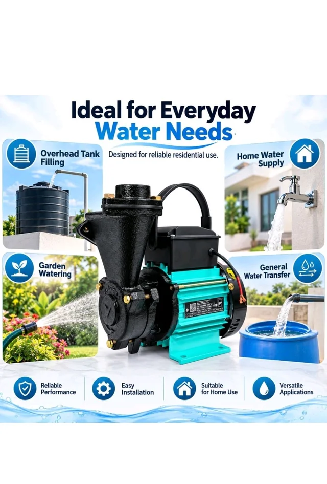 Kirloskar Jalraaj ultra max 1 HP Single Phase Self Priming Pumpset|Residential Water pump 1HP| Pure Copper Winding|1 year warranty