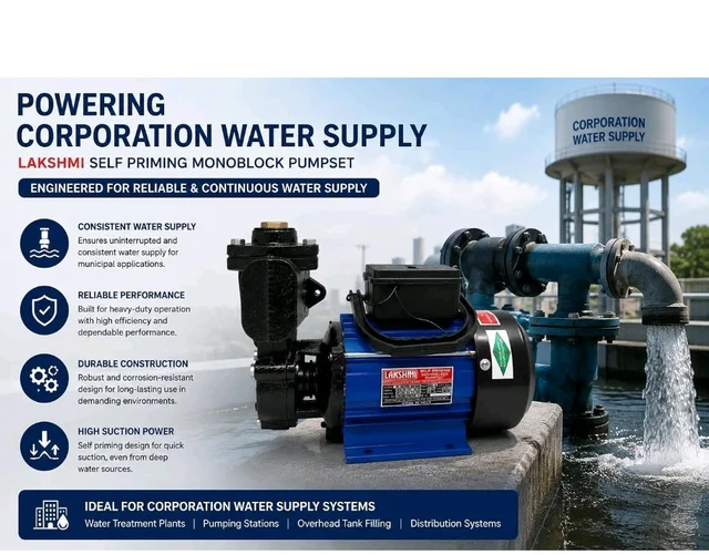 Brand: Lakshmi
3.0
3.0 out of 5 stars
(637)
Lakshmi 1 HP Self Priming Mono Block Water Pump (Multicolor)
200+ bought in past month
