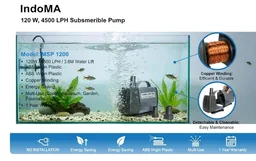 INDOMA | 120 W, 4500 LPH | 3.8 M Water Lift | Submersible Pump |Air Cooler, Aquarium, Garden & Fountain| 1 Year Warranty | MSP 1200 | Brand:LittelPump