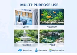 40W Cooler Water Pump 3200 LPH High Flow – Submersible Desert Air Cooler Pump with 2.8m Lift | Heavy Duty Motor for Indian Summers | Also for Aquarium, Fountain & Pond