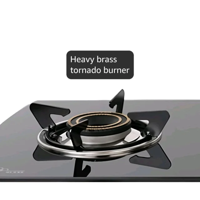 BLOWHOT Jasper Gas Stove 2 Burner Manual-Ignition, 6mm Glass Cooktop,Steel Frame DOORSTEP SERVICE+ Warr: 2Yr on Glass, Burner & Valve, 2Yr General Heavy Tornado Burner, ISI Cert, LPG/PNG Compatible