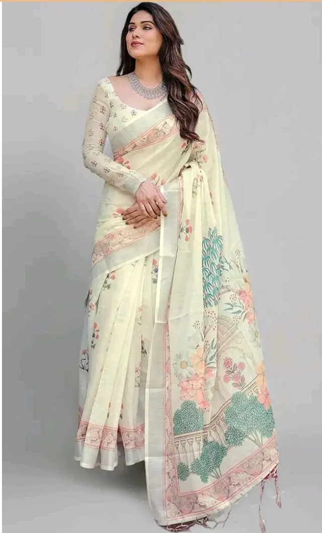 397
SIRIL Women's Cotton Linen Printed Saree with Unstitched Blouse Piece
50+ bought in past month