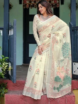 397
SIRIL Women's Cotton Linen Printed Saree with Unstitched Blouse Piece
50+ bought in past month