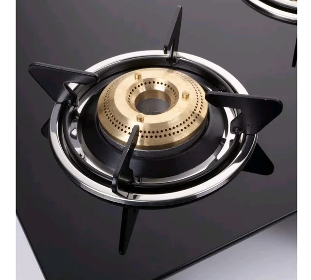 Elica Vetro Glass Top 3 Burner Gas Stove (703 CT VETRO BLK)