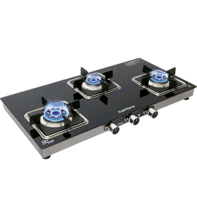 Everflame Astra 3 Burner Gas Stove | 8mm Toughened Glass Cooktop | 5G Brass Burners | Manual Ignition | Gas-Saver | 5 Years Warranty Body & Burner + 2 Years Manufacturer Warranty
Amazon's Choice