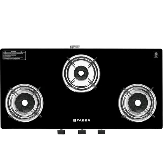 Faber Phoenix 3 Burner Cooktop | Black Glass Finish | Double Drip Tray | ABS Knobs | Pan Support |5 Yr Warranty on Burner & 2Yrs Comprehensive | Phoenix 3BA BK
Amazon's Choice