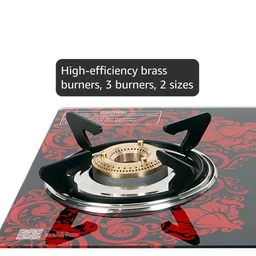 MILTON Premium Red Manual Ignition Glass Top Gas Stove,1-Year Manufacturer's Warranty (ISI Certified) (3 Burner)
Amazon's Choice