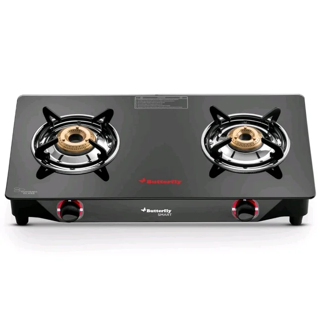 Butterfly Smart 2 Burner Glass Top Gas Stove | Manual Ignition | Scratch Resistant Toughened Glass | Brass Burners | Skid-proof Legs | 1 Year Manufacturer's Warranty | Black
Amazon's Choice