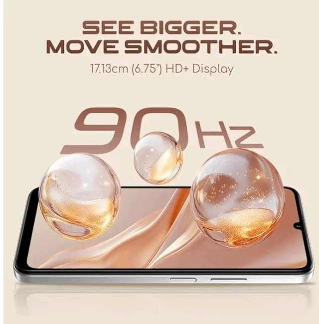 Lava Bold N2 (Siachen White, 4 GB RAM, 64 GB Storage) | 13MP AI Dual Rear Camera | Largest 6.75" HD+ Display | 5000 mAh Battery & 10W Charging | IP64 Water & Dust Proof | Charger & Phone-Case in Box - saichen white