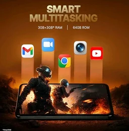 Lava Bold N2 Lite (Kolar Gold, 3 GB RAM, 64 GB Storage) | 6.75" HD+ Display | 13MP AI Dual Rear Camera | 5000 mAh Battery | Secure Face Unlock | Fingerprint Reader | Charger & Phone-Cover in Box - kolar Gold