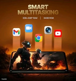 Lava Bold N2 Lite (Nilgiri Blue, 3 GB RAM, 64 GB Storage) | 6.75" HD+ Display | 13MP AI Dual Rear Camera | 5000 mAh Battery | Secure Face Unlock | Fingerprint Reader | Charger & Phone-Cover in Box - Nilgiri Blue