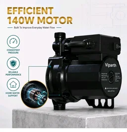 Automatic Water Pressure Booster Pump 140W | 9m Lift Height | Water Circulation Pump for Home, Gardening & Washing Machine, Black