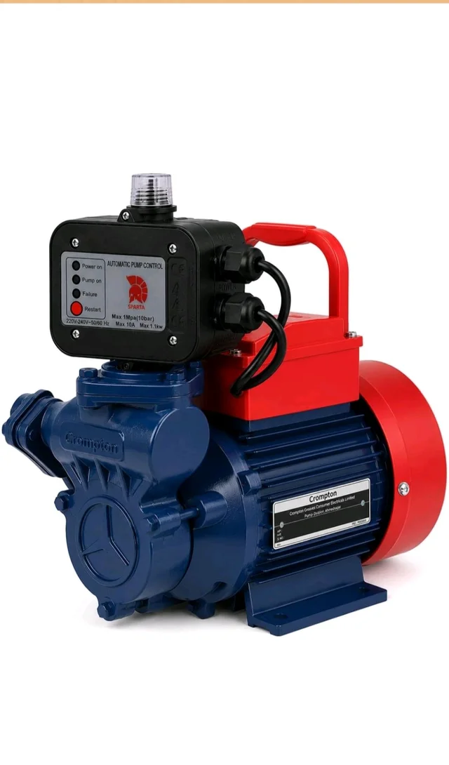 Crompton 0.5HP High Pressure Booster Pump for Home upto 1-2 Bathroom and Kitchen| ChampPlus II with Pressure Controller for Automatic Operation| 2.1 Bar Max Pressure| 1 Year Manufacturers Warranty.