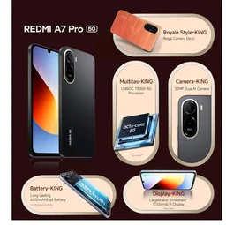 REDMI A7 Pro 5G (Black, 4GB RAM, 64GB Storage) | Segment's Fastest Processor | Segment's Largest Battery | Segment's Largest & Smoothest 6.9in 120Hz Display - Black