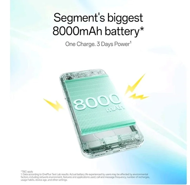 OnePlus N6 | 4GB+128GB | Midnight Green | Segment's Biggest 8000mAh Battery | Segment's Fastest 45W Charging | 48-Month Smoothness | Smooth 120Hz Display | 50MP Camera | Military-Grade Durability - Midnight Green