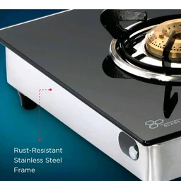 Butterfly Radiant Jumbo 3 Burner Glass Top Gas Stove | Tri-pin Brass Burners | 6mm Toughened Glass | Detachable Spill Tray | Enamel Pan Supports | Rust free SS Frame| 2 Year Warranty| Manual Ignition