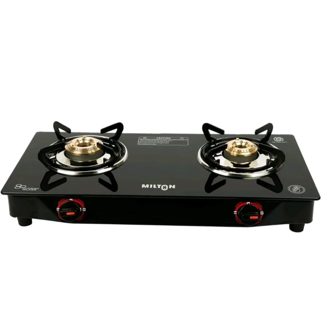 store
4.0
4.0 out of 5 stars
(15,477)
MILTON Premium 2 Burner Black Manual Ignition Glass Top Gas Stove, (
