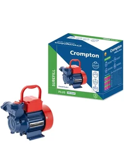 Crompton CHAMP PLUS I | 1 HP | Residential Water Pump Self Priming Regenerative|Single Phase|ADDS (Drip Proof Adapter) | Anti-Jam Winding | 1 Years manufacturer's warranty