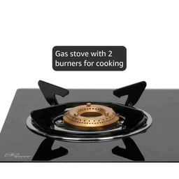 Lifelong 2 Burner Gas Stove Top for Kitchen - Automatic Ignition Cooktop Modern Glass Stove for Modular Kitchen, ISI Certified & Compatible with LPG - 1 Year Manufacturer's (Black, LLGS912)