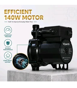 Automatic Water Pressure Booster Pump 140W | 9m Lift Height | Water Circulation Pump for Home, Gardening & Washing Machine, Black
