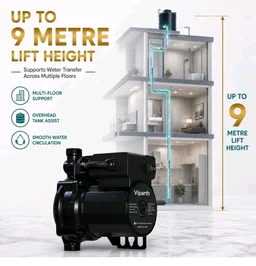 Automatic Water Pressure Booster Pump 140W | 9m Lift Height | Water Circulation Pump for Home, Gardening & Washing Machine, Black