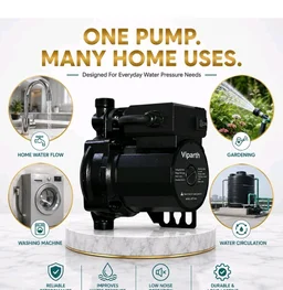 Automatic Water Pressure Booster Pump 140W | 9m Lift Height | Water Circulation Pump for Home, Gardening & Washing Machine, Black