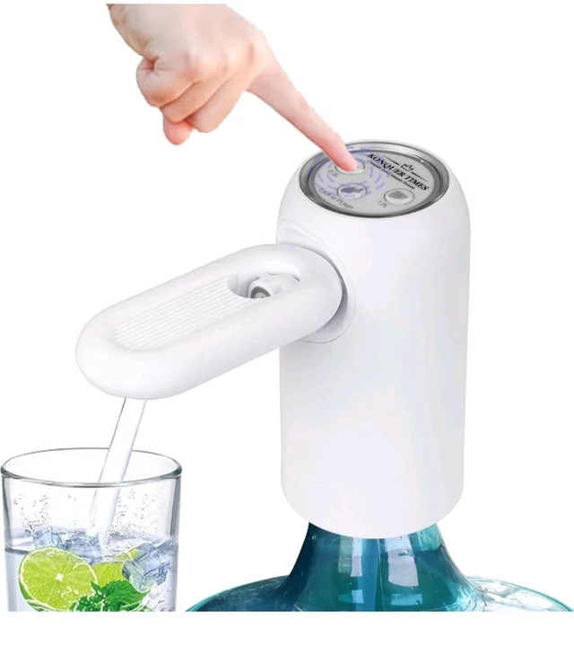 Konquer TimeS KTS Automatic Wireless Water Can Dispenser Pump 3rd Gen Dual Pump with 2.2L/Min Fast Flow, Foldable Spout & LED Lights - Mystical Blue Illumination (3rd Gen Dual Motor)