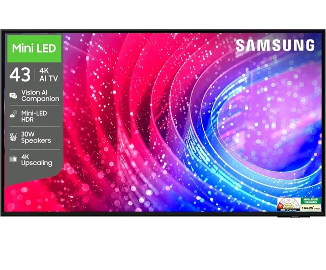 Samsung 43 inch (108cm) Mini LED 4K Vision AI 2026 Smart TV | 30W Speakers | 4K Upscaling | Mini-LED HDR | 150+ Channels | 7 Years OS Upgrade | UA43M2EHAULXL