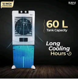Havai Arizona 12 Personal Air Cooler | 60L | 12" | Black & White
12-Inch Powerful Fan | 60L Large Water Tank | 3-Side Honeycomb Cooling | Up To 8 Ft Air Throw | Black & White Modern Design