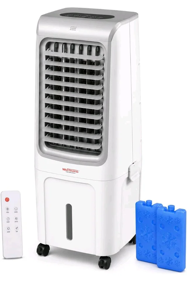 WelTherm 20L Air Cooler with 100% Pure Copper Motor, Low Noise Operation, Honeycomb, Remote Control, Digital Display Touch Panel, Swing, 3 Speed & Modes,12H Timer for Home, Bedroom & Office WX-Arctic